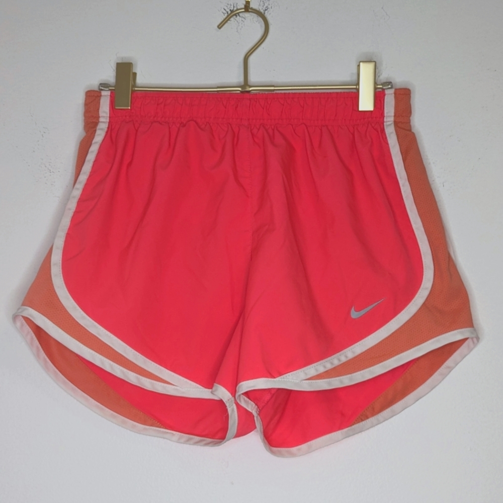 (2) Pairs of Nike Small Pink/Orange‎ & Purple Dri-Fit Workout Running Shorts